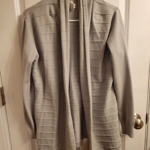 Elegant Women's Gray Cardigan Sweater